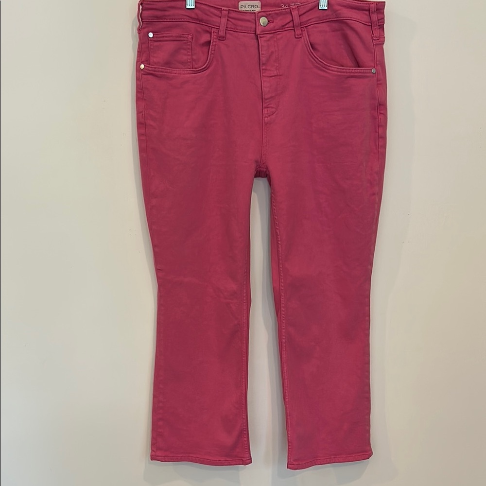 Anthropologie Pilcro Women's Pink Crop Jeans
